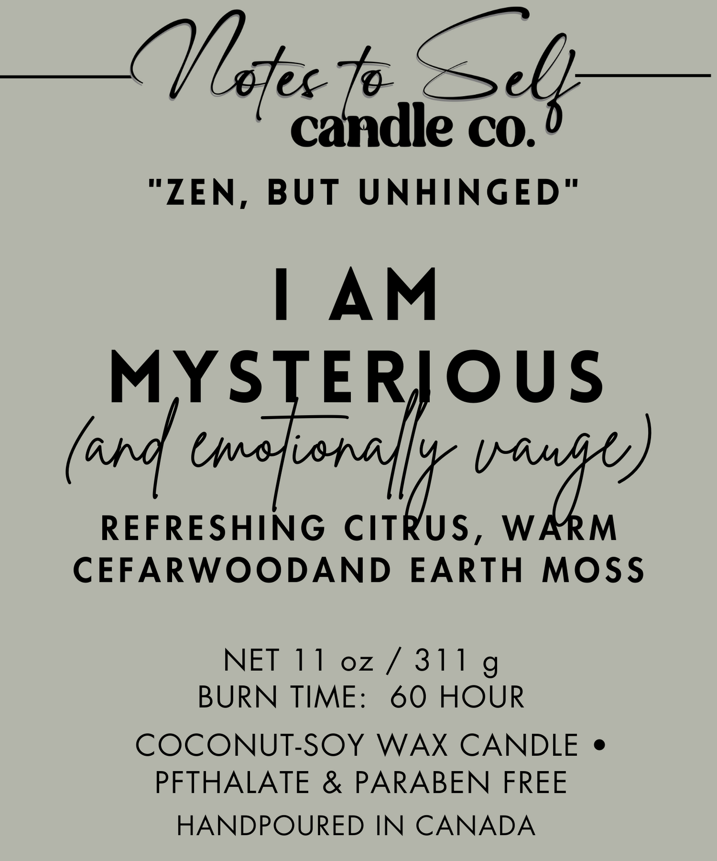 I Am Mysterious (And Emotionally Vague) 11oz