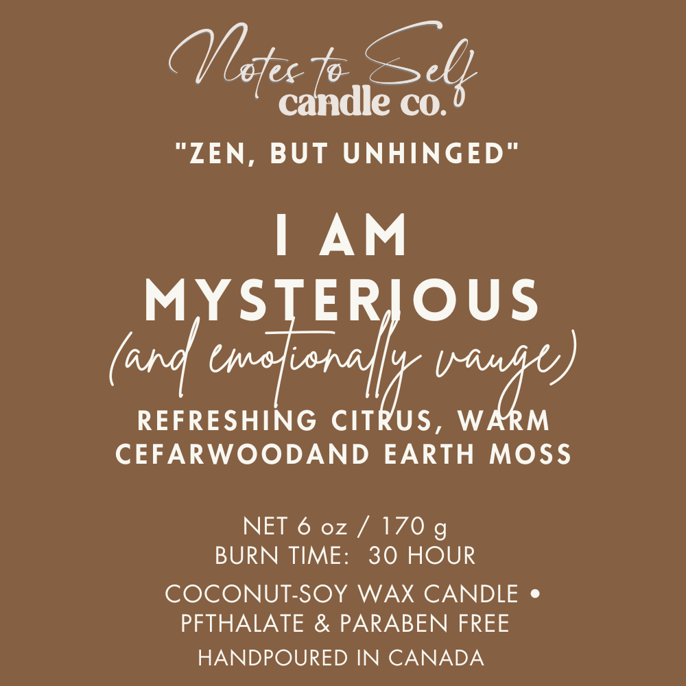 I Am Mysterious (And Emotionally Vague) 6 oz