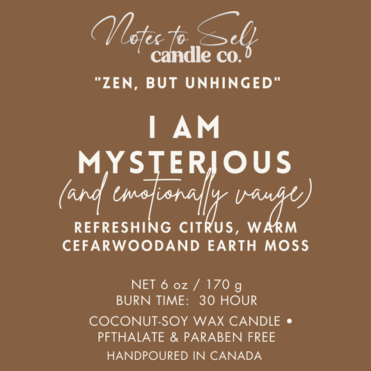 I Am Mysterious (And Emotionally Vague) 6 oz