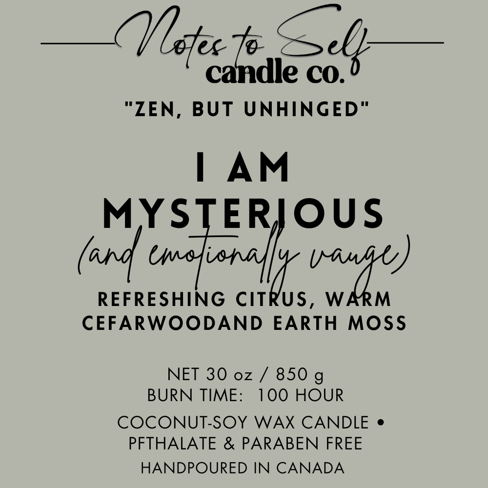 I Am Mysterious (And Emotionally Vague) 30 oz