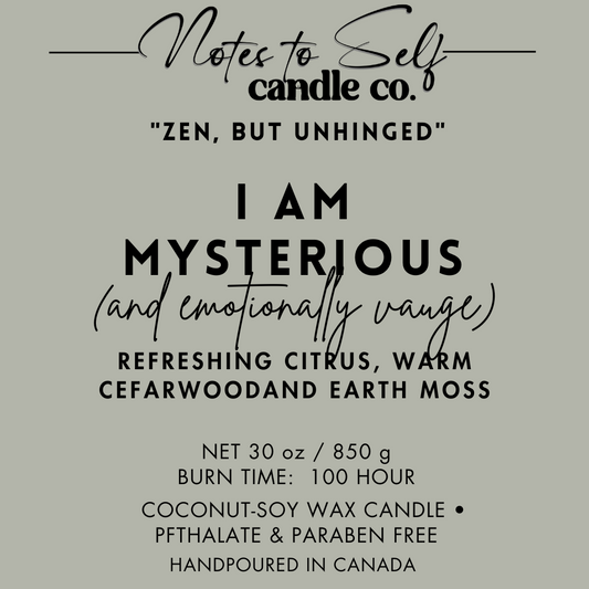 I Am Mysterious (And Emotionally Vague) 30 oz